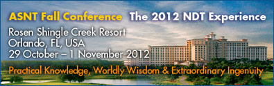 ASNT Fall Conference 2012