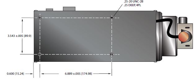 Wide Beam Extension Tube Bottom View